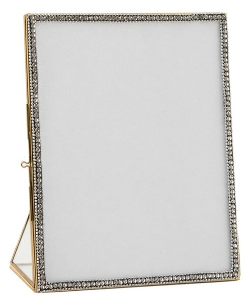 Zlatý kovový fotorámik s kamienkami Jewel XL - 20*25 cm - J-Line by Jolipa