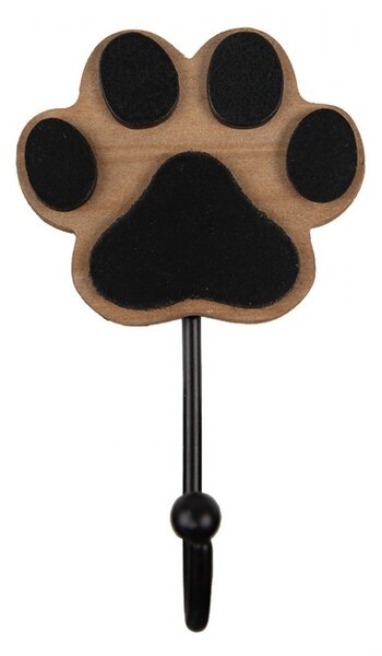 Nástenný háčik v tvare psej labky Dog Paw - 9*5*14 cm - Clayre & Eef