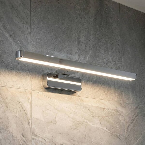 OSRAM LED nástenné svetlo ORBIS DISC BAR, chróm, 40 cm, IP44,, Chrómová / strieborná, Kúpeľňa, Hliník, Moderný