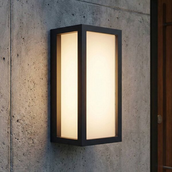 OSRAM Vonkajšie nástenné svietidlo ENDURA CLASSIC RADO, tmavošedé, IP65, Hliník / sivá / zinok, Hliník, Moderný