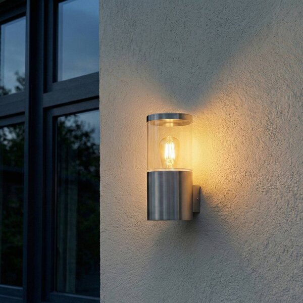 OSRAM Vonkajšie nástenné svietidlo ENDURA CLASSIC EBRO, nerezová oceľ, IP44, Hliník / sivá / zinok, Nehrdzavejúca oceľ, Moderný