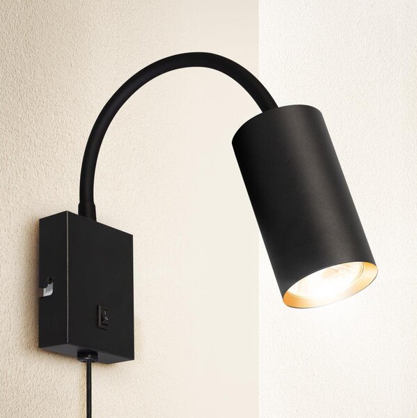 Brilagi - Flexibilná nástenná lampa SELE 1xGU10/30W/230V čierna/zlatá
