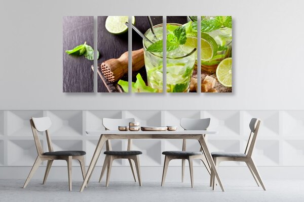 5-dielny obraz lahodné Mojito
