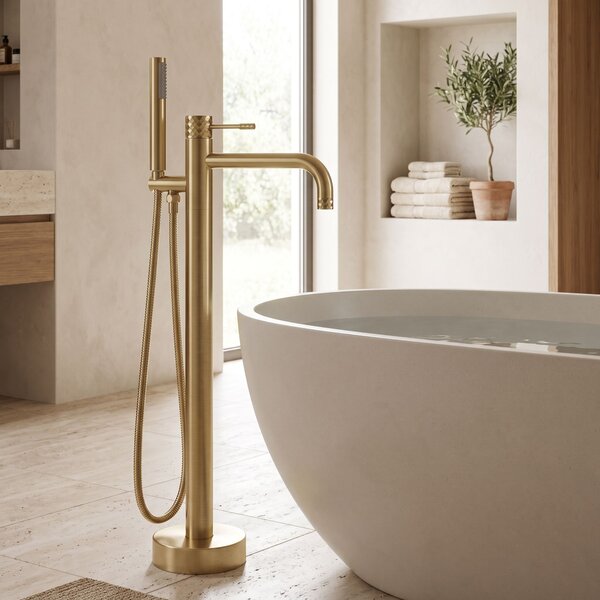 Voľne stojaca batéria Rea Lungo Diamond Brush Gold