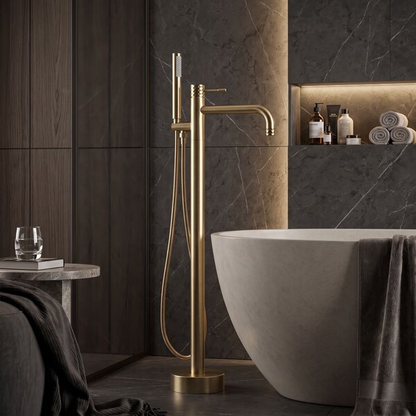 Voľne stojaca batéria Rea Lungo Diamond Brush Gold