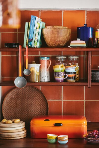 Set 4ks retro hrnček na Cappuccino 70s Solid - Ø 9,5 * 12 * 8,5 / 300 ml - HKLIVING