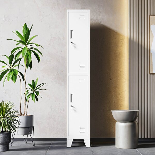 Šatníková skriňa pre zamestnancov biela BARTEK 1 Plus 292 x 1720 x 450 mm