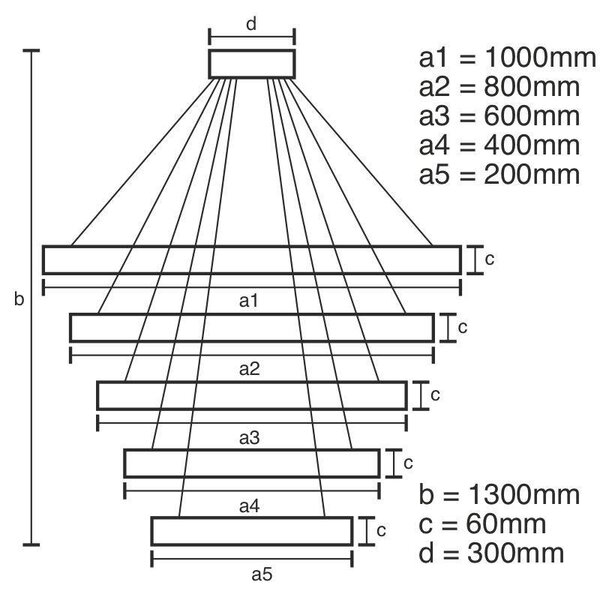 LED svietidlo + diaľkový ovládač 420W (J4319/B)