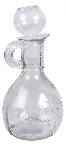 Dekoračná sklenená fľaštička karafa so zátkou - 175 ml - Clayre & Eef