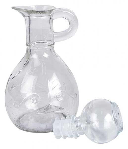 Dekoračná sklenená fľaštička karafa so zátkou - 175 ml - Clayre & Eef