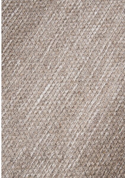 Béžový ručne tkaný koberec s prímesou vlny 80x150 cm Pradesh Linen White – Elle Decoration