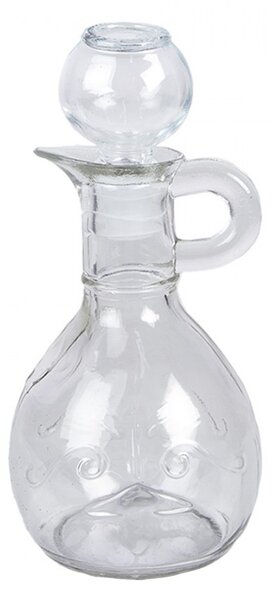 Dekoračná sklenená fľaštička karafa so zátkou - 175 ml - Clayre & Eef