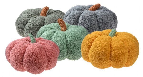 Ružový dekoračný vankúš v tvare tekvice Pumpkin - Ø 28*18 cm - Clayre & Eef
