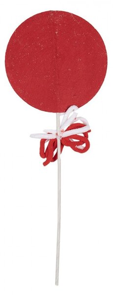 Bielo-červený vianočný zápich lízanky Lollipop - 15*1*41 cm - Clayre & Eef
