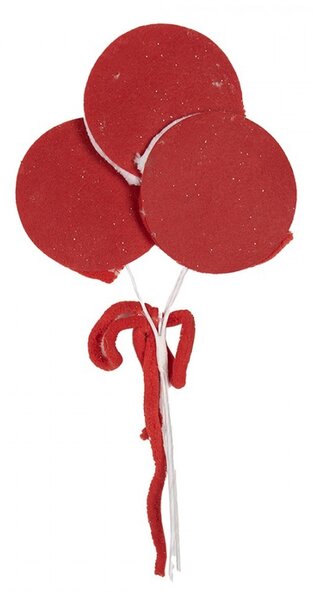 Bielo-červený vianočný zápich lízanky Lollipop - 15*1*30 cm - Clayre & Eef