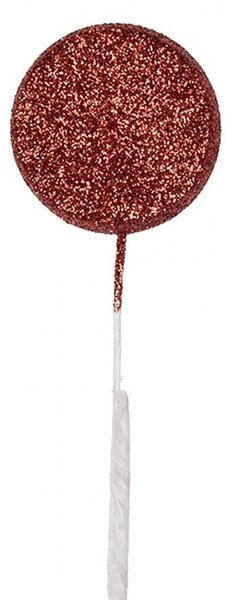 Bielo-červený vianočný zápich lízanky Lollipop - 6*2*40 cm - Clayre & Eef