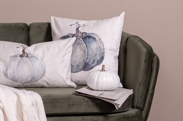 Béžovo-sivá obliečka na vankúš s tekvicou Country Style Pumpkin - 30*50 cm - Clayre & Eef