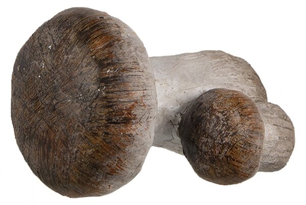 Béžovo-hnědá keramická dekorace houby Houba - 6*5*7 cm - Clayre & Eef