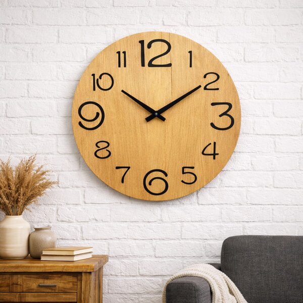 Drevené nástenné hodiny Minimal – moderný dizajn Vyberte si rozmer výrobku:: 33x33, Vybrať dekor:: Dub Sonoma