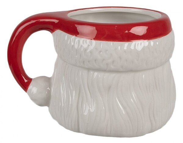Keramický hrnček hlava Santa - 14*11*9 cm / 400 ml - Clayre & Eef