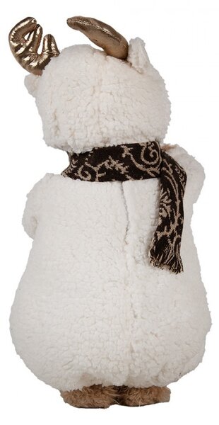 Christmas Decoration Figurine Bear 40 Cm White Plastic - 22*16*40 cm - Clayre & Eef