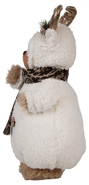 Christmas Decoration Figurine Bear 40 Cm White Plastic - 22*16*40 cm - Clayre & Eef