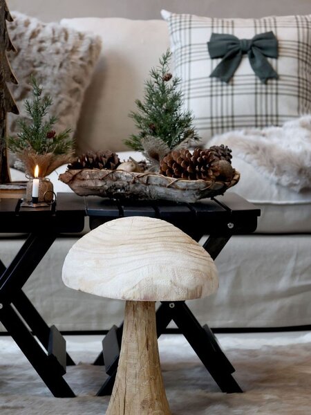 Prírodné drevená dekorácia huba Mushroom - Ø 30*40 cm - Chic Antique