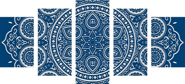 5-dielny obraz jemná etnická Mandala