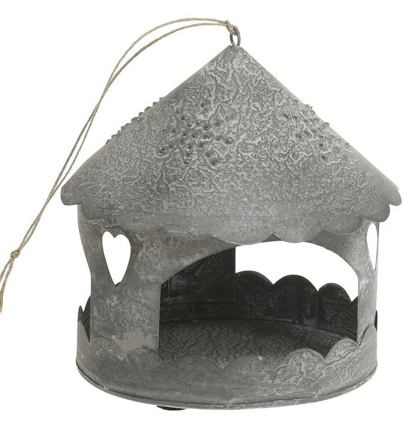 Zinkový antik kovový závesný domček na sviečku Canie - 16*16 cm - Chic Antique