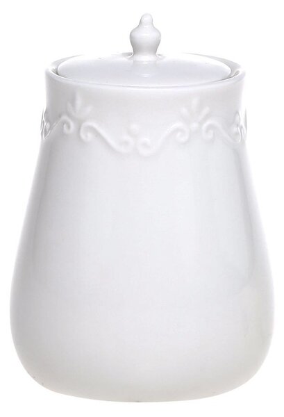 Porcelánová dóza s čipkou Provence lace - 8,5*13 cm / 320 ml - Chic Antique