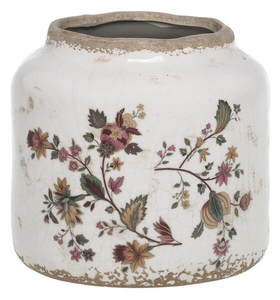 Keramický obal na kvetináč s kvetmi Nancy - Ø 13*13 cm - Chic Antique