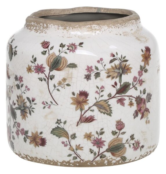 Keramický obal na kvetináč s kvetmi Nancy - Ø 14*14 cm - Chic Antique