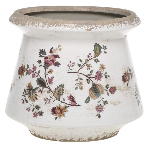 Keramický obal na kvetináč s kvetmi Nancy - Ø 17*16 cm - Chic Antique