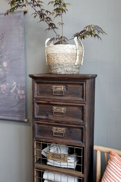 Keramický obal na kvetináč s kvetmi Nancy - Ø 15*13 cm - Chic Antique