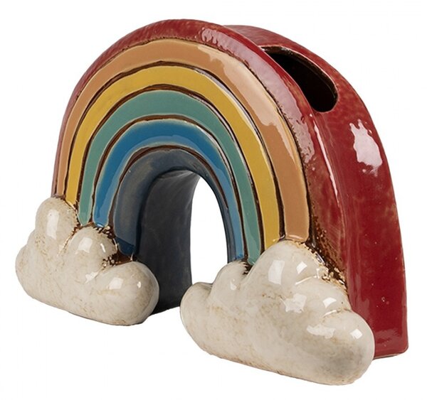 Planter 26x9x16 Cm Red Ceramic Rainbow - 26*9*16 cm - Clayre & Eef