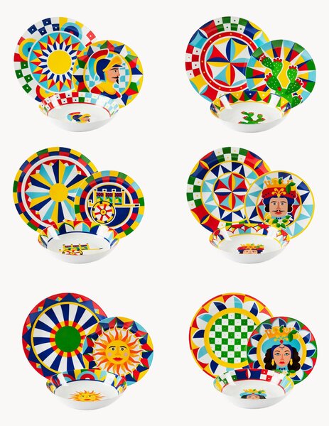 Porcelánová súprava riadu Sicilian Rhapsody, 6 osôb, 18 ks