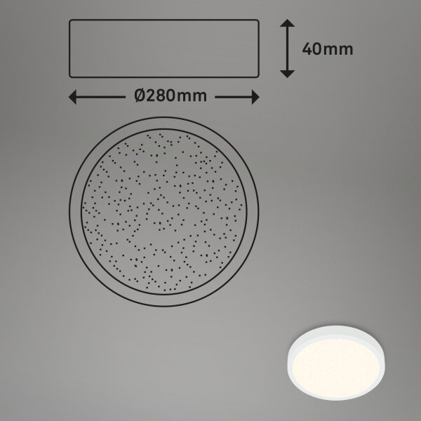 Briloner 3701-016 - LED Stmievateľné stropné svietidlo RUNA LED/18W/230V biela + DO