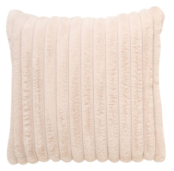Biely plyšový pruhovaný vankúš Montreal White Off - 45*10*45cm - Mars & More