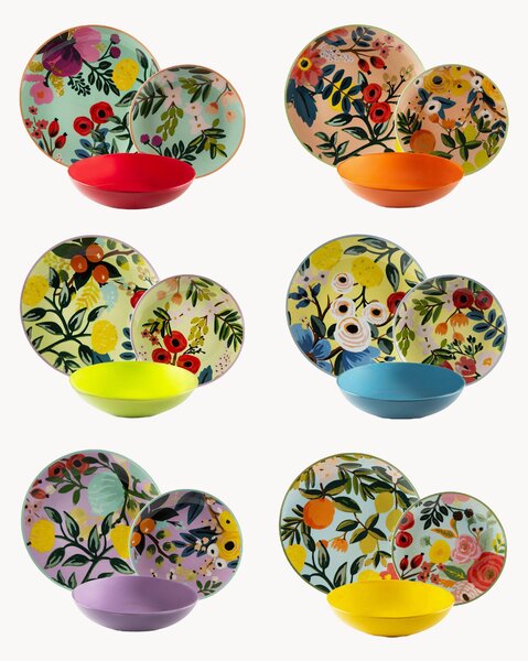Súprava riadu Fiori Frida, 6 osôb, 18 ks