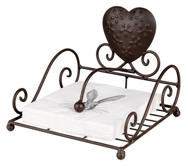 Biele papierové obrúsky s králikom Love Rabbit - 33 * 33 cm (20ks) - Clayre & Eef