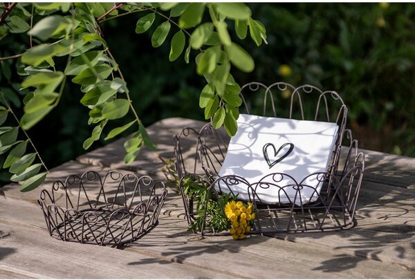 Biele papierové obrúsky so srdiečkom Heart - 33*33 cm (20ks) - Clayre & Eef