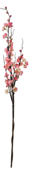 Dekorácia umelá ružovo kvitnúca vetvička Cherry Blossom - 7*7*115 cm - Clayre & Eef