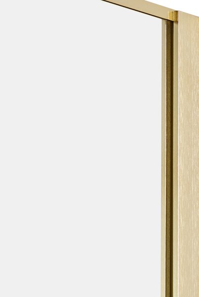 Sprchová zástena zlatá z tvrdeného skla 80 x 190 cm rám z nerezovej ocele bezdverový bezbariérový sprchovací kút moderný štýl kúpeľňa