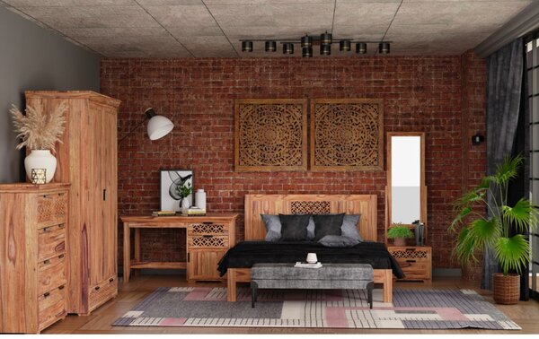 Písací stôl Mira 130x76x70 indický masív palisander