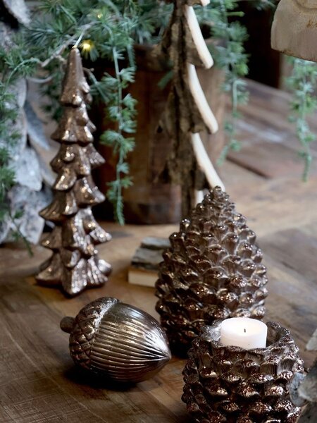 Mocca keramická dekorácia žaluď Acorn antique - 11*8*8 cm - Chic Antique