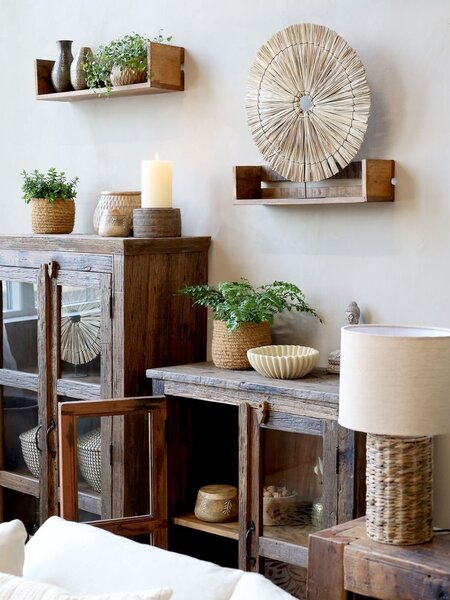 Hnedá antik drevená polička Grimaud - 60*15*14 cm - Chic Antique