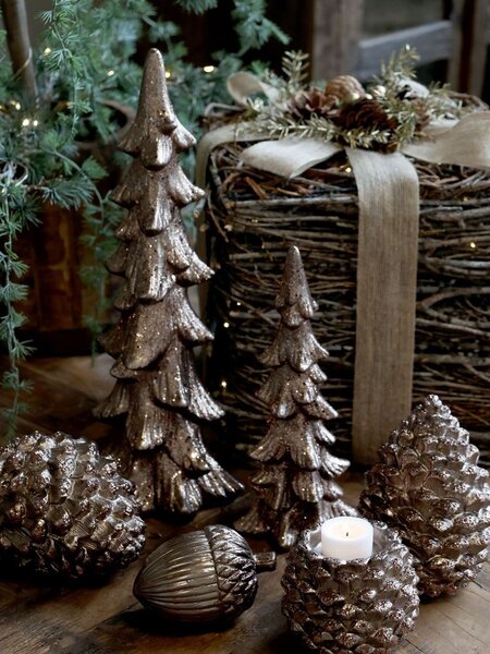 Mocca keramická dekorácia žaluď Acorn antique - 11*8*8 cm - Chic Antique