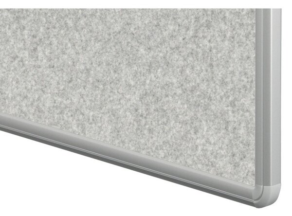 Textilná nástenka ekoTAB v hliníkovom ráme, 1500 x 1200 mm, sivá