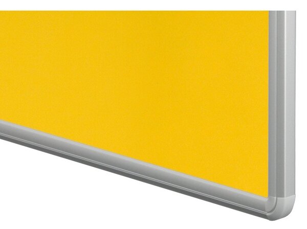 Textilná nástenka ekoTAB v hliníkovom ráme, 1200 x 900 mm, žltá