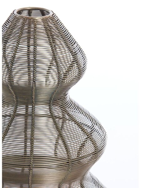 Bronzový antik kovový svietnik vianočný stromček Tree - Ø 25*35 cm - Light & Living